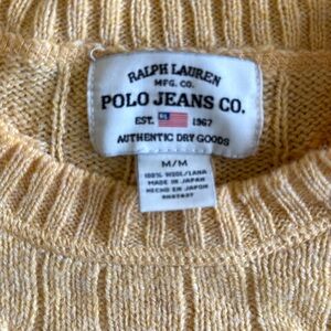Polo by Ralph Lauren Cream Cable Knit Crewneck Sweater